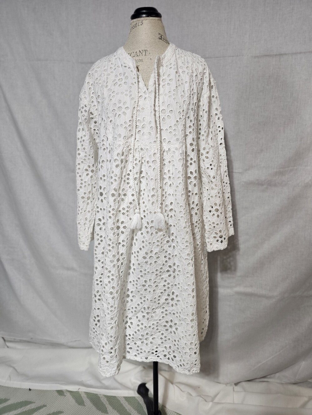 Lane Bryant White Eyelet Midi Dress
